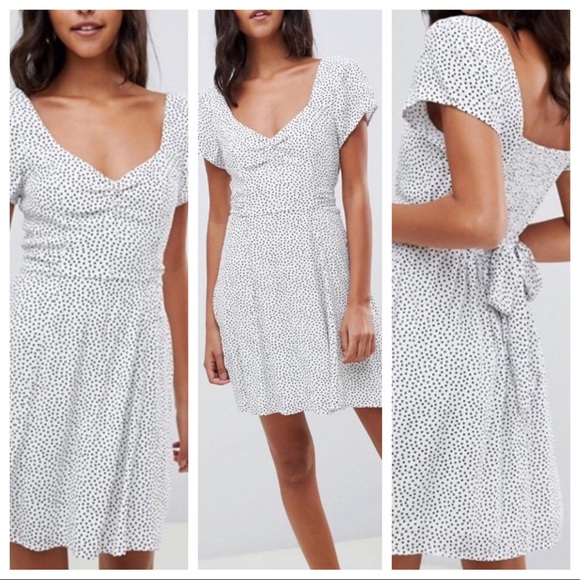 ASOS Dresses & Skirts - Ditsy Polka Dot Sweetheart Neck Mini Dress